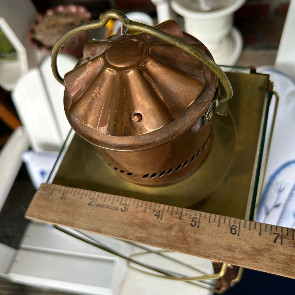 Vintage Brass & Copper Oil Lamp